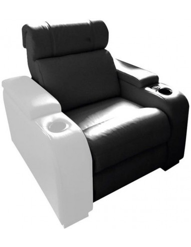 Lumene Hollywood Luxury II Siège + Bras Gauche - Fauteuil Cinéma - Noir