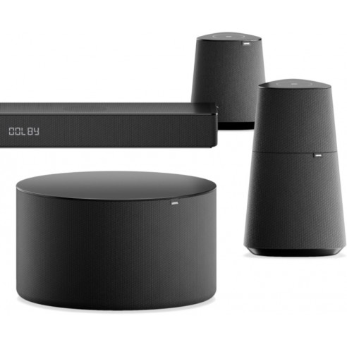 Loewe Home Cinema SET531 - Ensemble Barre de Son + enceintes Dolby Atmos 5.1.2 - Noir