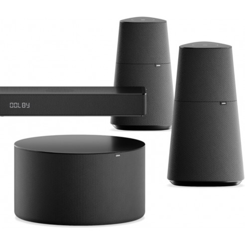 Loewe Home Cinema SET553 - Pack Barre de Son + enceintes Dolby Atmos 5.1.2 - Noir