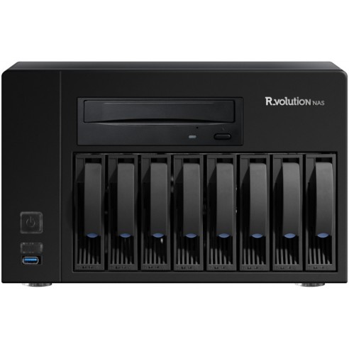 R_volution NAS - Rippeur / Serveur de Stockage 8 Baies - Noir